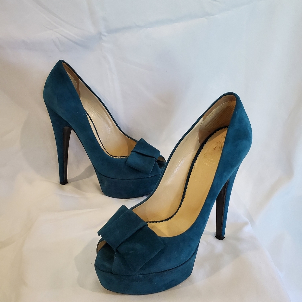 Creazioni Taccetti Suede High Heels, Size 8.5 US